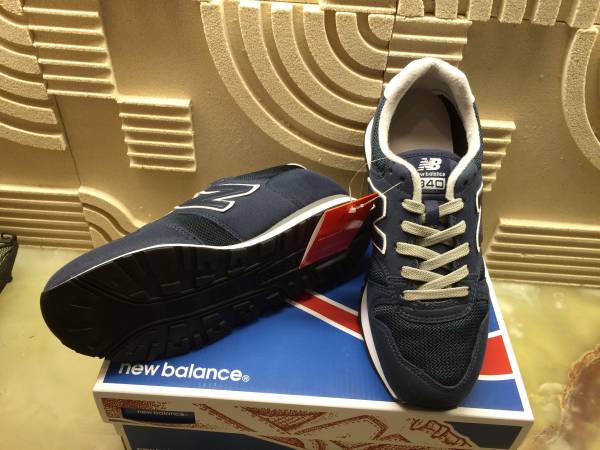 新品 ニューバランス M340 NV ネイビー 24.5cm NewBalance スニーカー 紺 navy 青 ブルー 574 996 梨花 スエード メッシュ 国内正規 US6.5