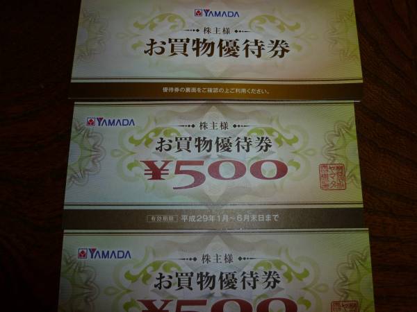 ヤマダ電機 株主優待 6000円 ヤマダ電機 株主優待券 6000円分