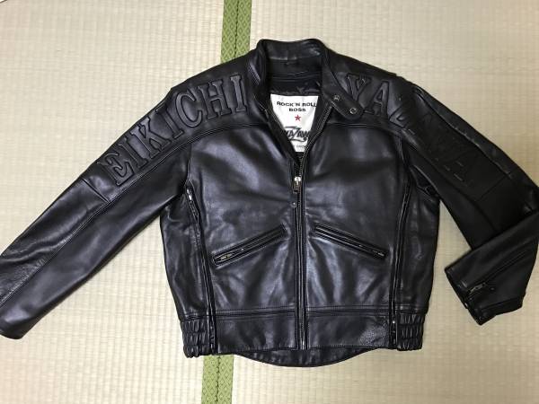 CAROL.古いレザー(牛革)ジャケット.M.ハンドペイント.矢沢永吉 CAROL.古いレザー(牛革)ジャケット.M.ハンドペイント.矢沢永吉 矢沢