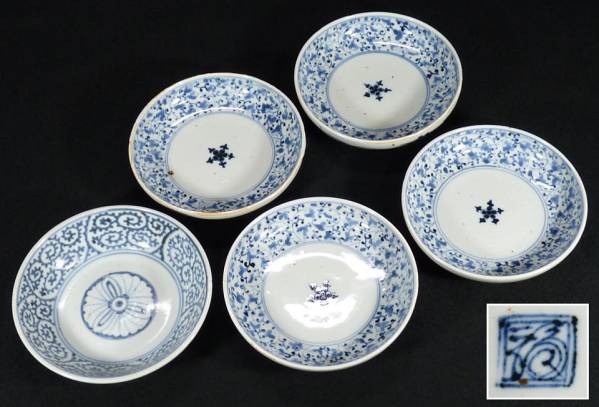 ruirui　鼠志野　棟方志功絵付　福福魚　飾皿　共箱　M　R4481B ◇鼠志野・北大路魯山人・絵付 棟方志功・四方平鉢・皿・福福魚◇ 0