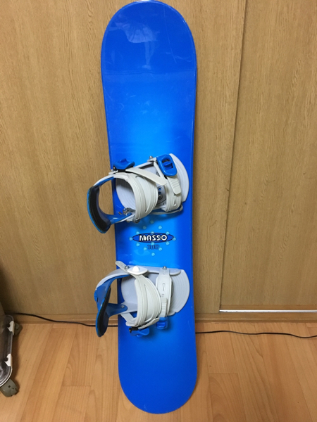 ○CSB スノーボード板 ビンディング付き キッズ ジュニア 108cm 水色