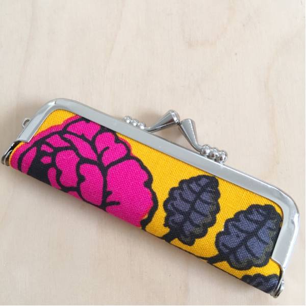 ハンドメイド◇印鑑ケース◇マリメッコ ヴィヒキルース イエロー ピンク 廃盤 限定色_1