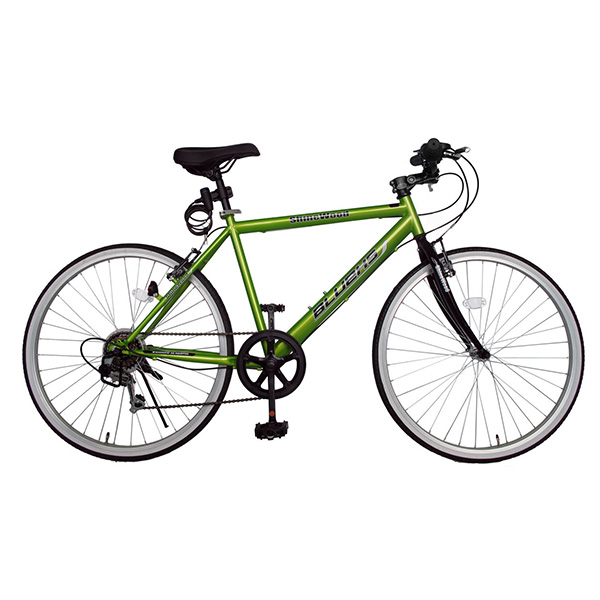 送料無料★グリーン/おまけ付26インチ/6段変速/クロスバイク