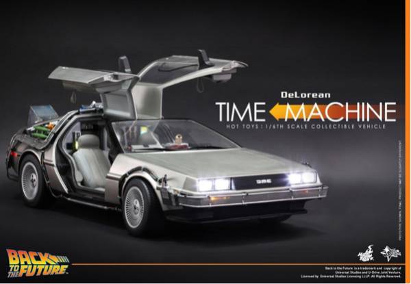 【美品】 ホットトイズ デロリアン HOTTOYS BTTF DELOREAN 1/6