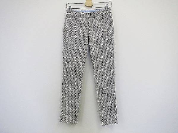 ZOY ゾーイ 総柄 パンツ WOMENS ストレッチパンツ チェック柄 ネイビー