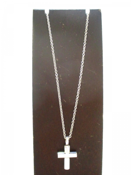 磨き済み■ブルガリ ネックレス 新品同様 ラテンクロス K18WG