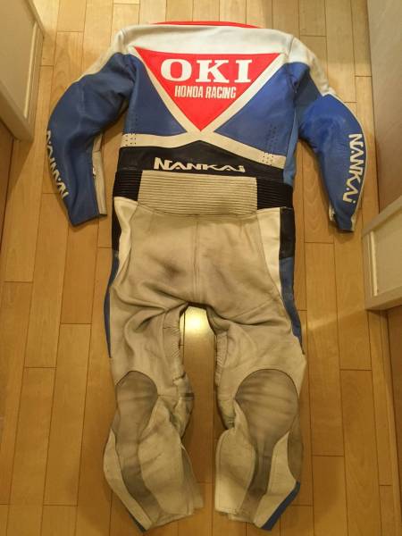 NANKAI 南海 革ツナギ 91鈴鹿8耐HRCドゥーハンレプリカ L