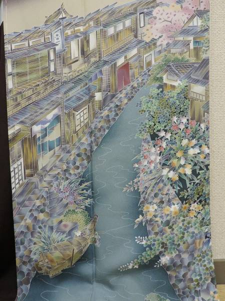 1000★藤★【■名品■林静穂■手描き友禅訪問着】仕立上