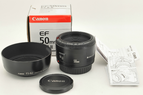 カメラ フード付き/Canon EF 50mm f/1.8 II