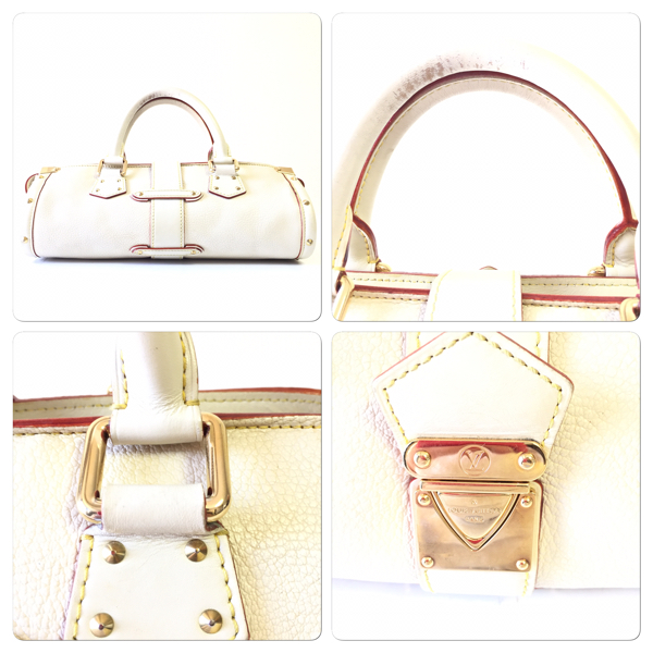 ルイヴィトン/スハリ/ハンドバッグ/トートバッグ/ショルダーバッグ/白/金具ゴールド/レザー/