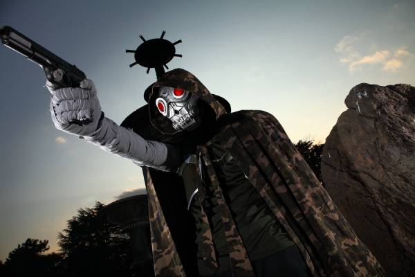 ●Sword Art Online SAO2 死銃 デスガン マスク付き　コスプレ衣装　中古