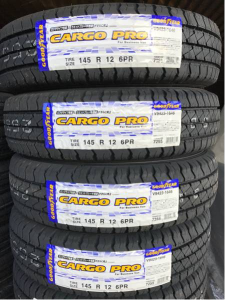 即納 グッドイヤーカーゴプロ●145R12 6PR●かんたん決済当日発送可能●4本送料込み8800円～●キャリー サンバー エブリィ スクラム●