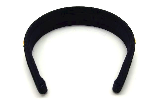 SALVATORE FERRAGAMO ブラック ビジュー ヴァラ カチューシャ 1円 美品