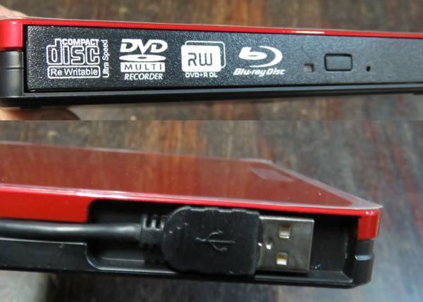ポータブルブルーレイドライブ BRXL-PC6VU2-RD USB2.0 BUFFALO
