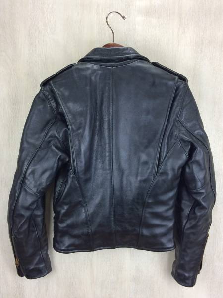 SHELLAC SHELLAC シングルライダースラムレザー黒サイズ48 美中古品