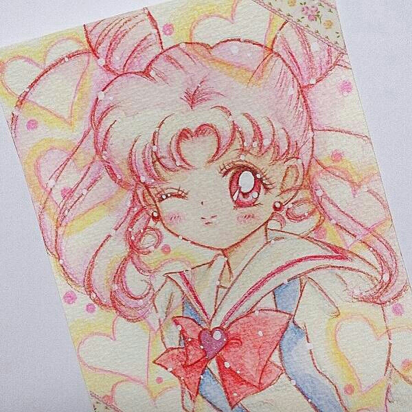 セーラームーン 同人 手描きイラスト ちびうさ セーラーちびムーン ポストカード 手描きイラスト 売買されたオークション情報 Yahooの商品情報をアーカイブ公開 オークファン Aucfan Com