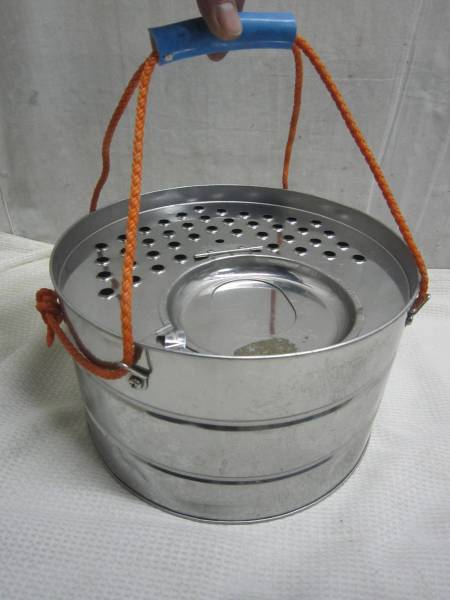 L045 中古 ステンレス製オトリ缶 アユ釣り 友カン