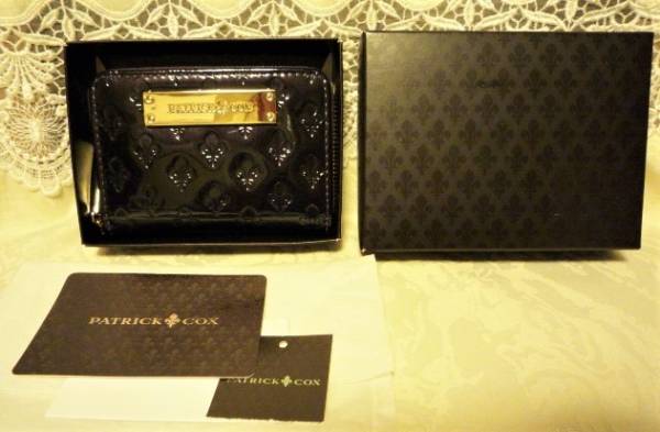 新品★PATRICK COX 牛革 パールエナメル コインケース カードケース 紫 パープル キーケース パトリックコックス 小銭入れ