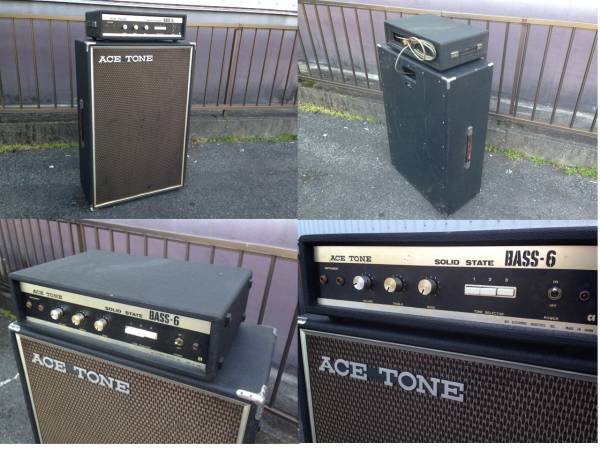 71年☆ACE TONE BASS-6☆ベースアンプヘッド＆キャビセット音出しOK