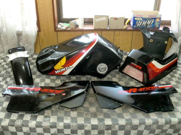 CBR400F 純正外装セット。タンク，カウル，cbx，cb，fx，gp，xj，gs，beet，rpm
