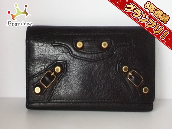 r*a様 BALENCIAGA ブラック レザー キーケース バレンシアガ キーケース クラシックオオサカ 253048 黒 レザー