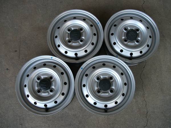 F807　エブリイ純正　4J-12 100 4H　4本　鉄　スズキ純正　12ｘ4.00B