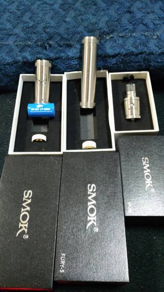 Smok メカニカルmod fury-s xpure セット 18650 18350 vape 爆煙 tricks 18350バッテリー付き