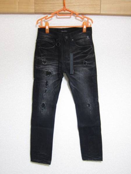 RatRoen パンツ デニム クラッシュ ストレート IDG.BLACK 20-30 13325153 ラットロエン