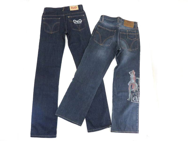 1円 ドルチェ＆ガッバーナ D＆G ジップ ボタンフライ デニム パンツ 計