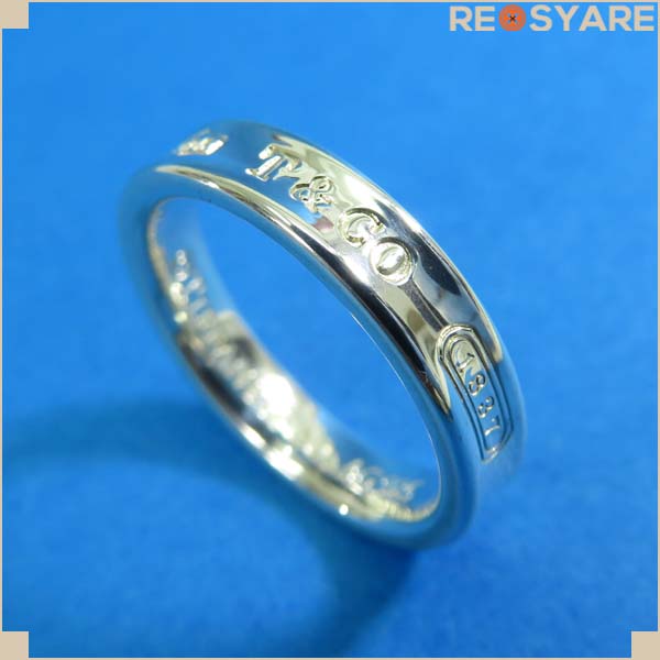 美品*ティファニー*1837*ベーシック*ナロー*バンド*シルバー925*リング