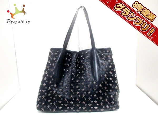 ジミーチュウ トートバッグ フィリッパ 黒 スター/スタッズ