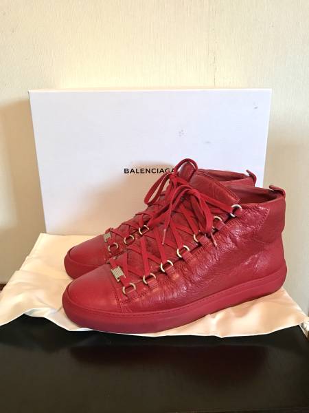 超美品 2016購入 一度のみ使用 バレンシアガ アリーナ スニーカー 赤 41