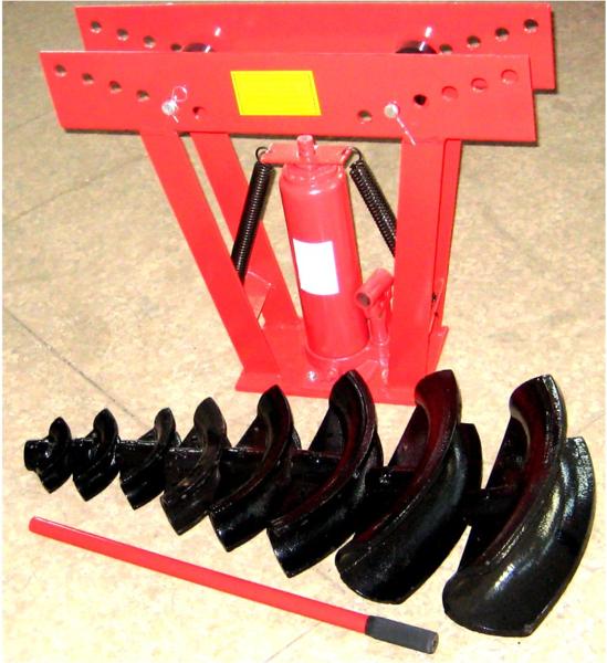 油圧式パイプベンダー パイプ曲げ加工機 16t アダプター8個付 赤
