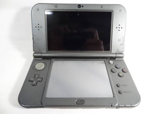 27]New 3ds LL 本体 メタリックブラック 傷多
