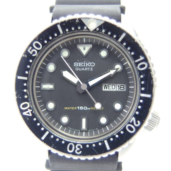 セイコー ダイバー 150M 6458 6000 QZ腕時計 デイデイト VV679