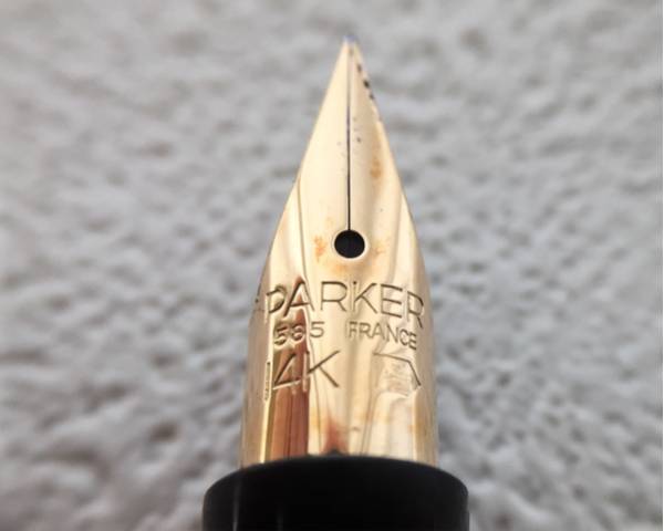 PARKER パーカー 万年筆 STERLING 925 シルバー ペン先 585 14K 1円