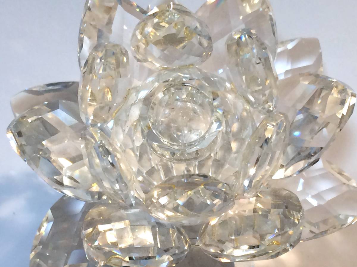 スワロフスキー スイレン 睡蓮 SWAROVSKI キャンドルホルダー 