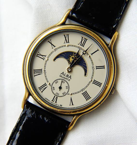 SEIKO ALBA アルバ サン＆ムーン メンズ動作品 希少⁄稼働SEIKO ALBA 