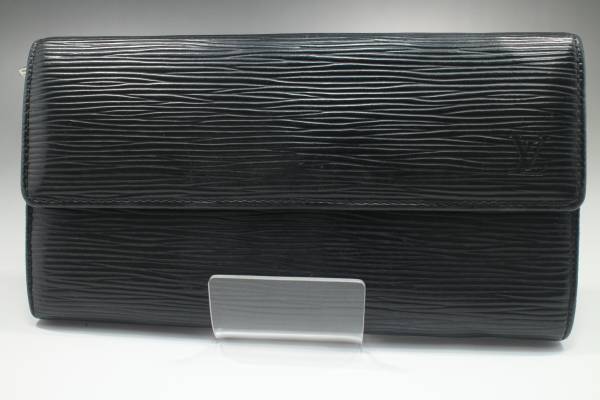 1円～【LV本物】2つ折り長財布/エピ/ノワール/ポルトフォイユ・サラ