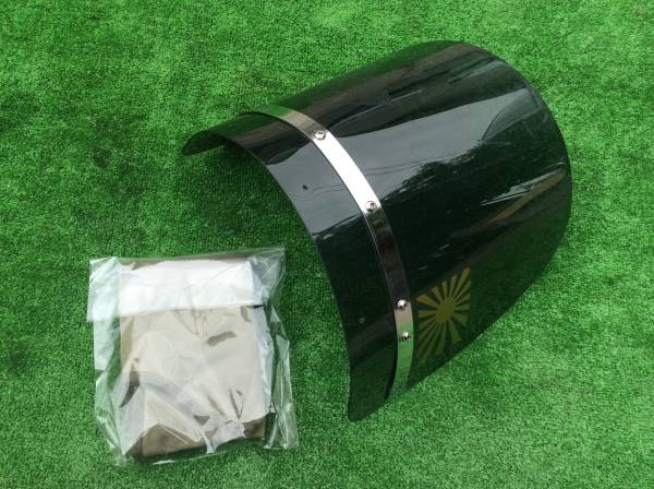 旭風防 | Z-FATHER ブラック風防 メッキ スクリーン バイク用品 黒フチ