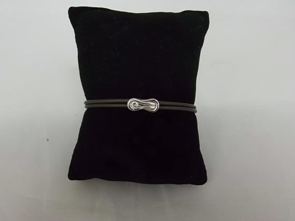 【中古】　FOREVERMARK　フォーエバーマーク　エンコルディアブレスレット　K18　ラバー　ダイヤ