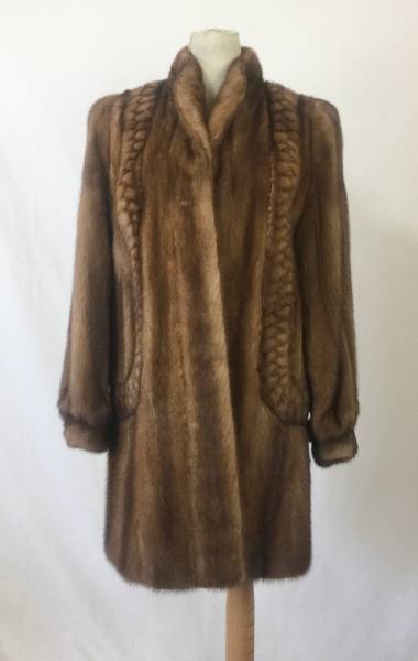 【Guy Laroche Paris】　デミバフミンク　デザイン9分コート　SAGAMINK