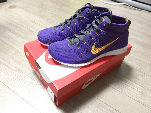 新品 未使用 ナイキ NIKE フリー フライニット チャッカ 27㎝ パープル 確実正規