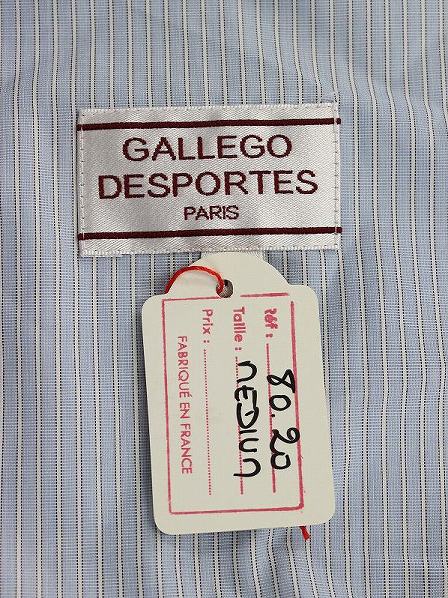 美品 GALLEGO DESPORTES ギャレゴデスポート 変形 ストライプ ブラウス