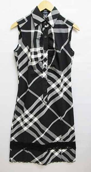 BURBERRY LONDON ノースリーブ ノバチェック　シャツワンピース BURBERRY LONDON ノースリーブ ノバチェック シャツワンピース