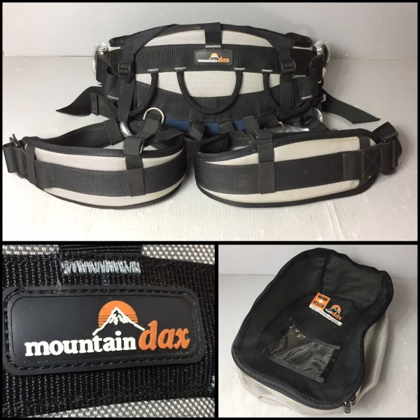 マウンテンダックス mountain dax シットハーネス 専用袋付き ブラック 