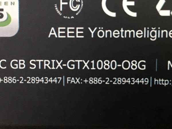 『美品』GTX-1080 ASUSOCモデル『最上位』