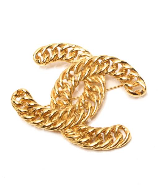 シャネル 1107 チェーンモチーフ ブローチ CHANEL ゴールド金具 