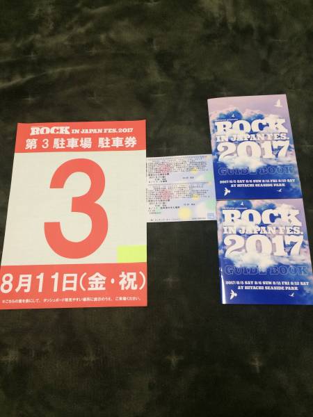 ロックインジャパン2017 8/11 ペア入場券 駐車券