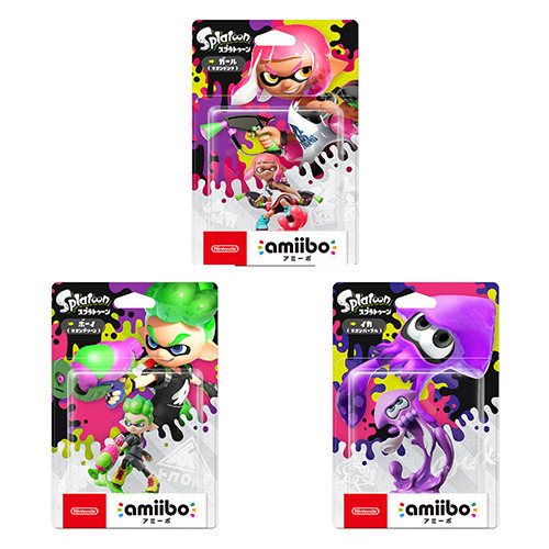 スプラトゥーン2(ガール、ボーイ、イカ)3個セット スプラトゥーン2 ガール ボーイ イカ3種 セット amiibo アミーボ 即決
